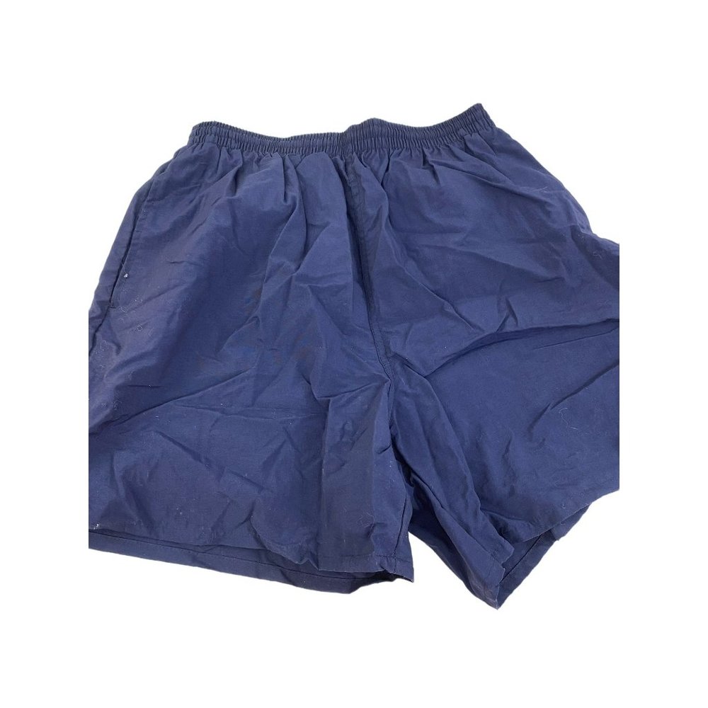 Vintage sea waves sz L mens swimming trunks Hawaii embroidered navy blue